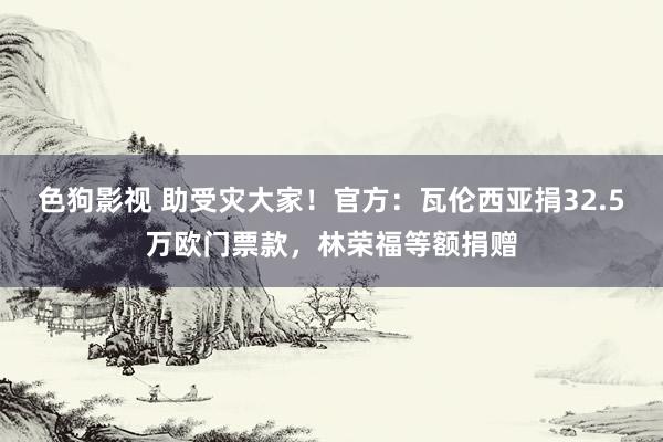 色狗影视 助受灾大家！官方：瓦伦西亚捐32.5万欧门票款，林荣福等额捐赠